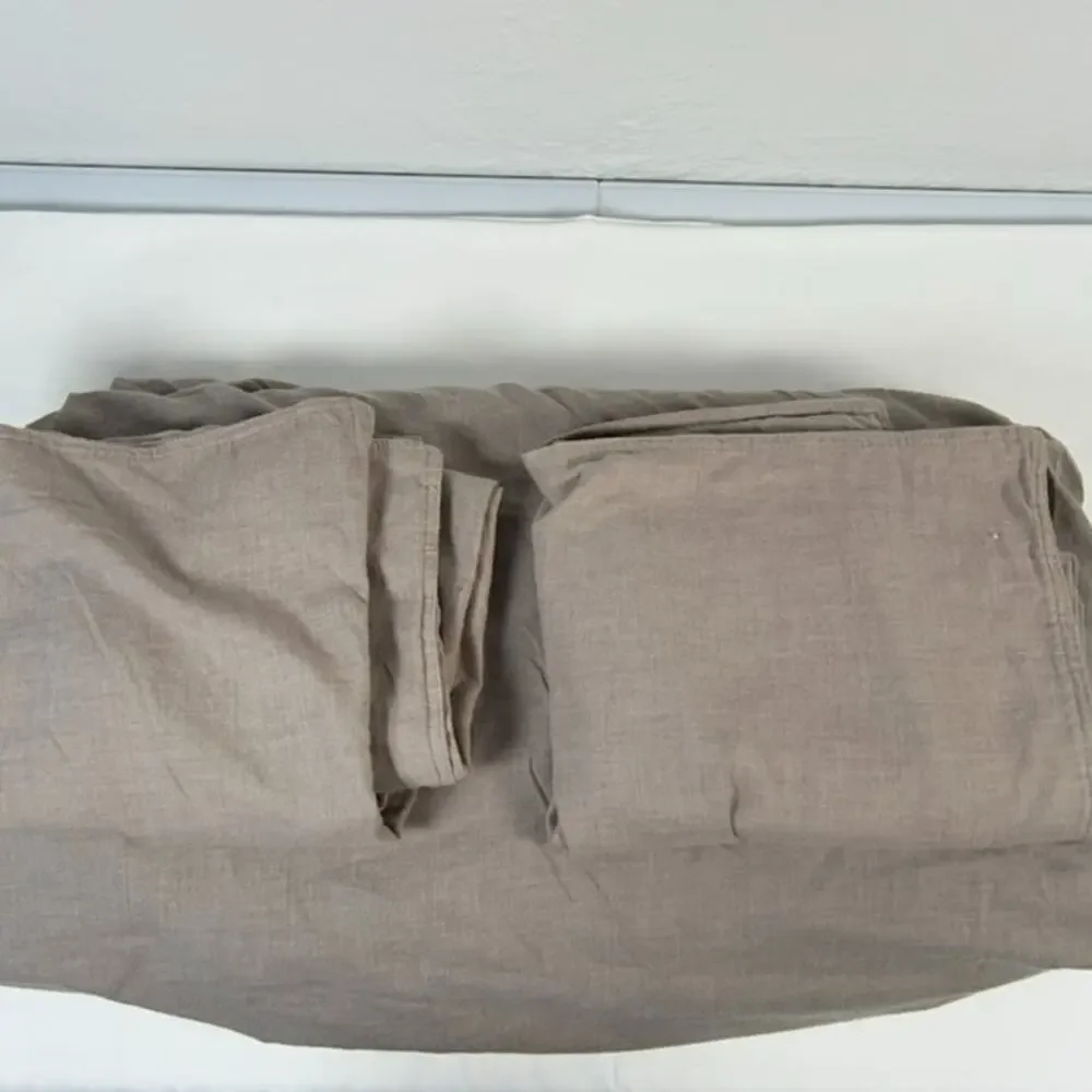RH Cotton Cashmere Duvet Cover CA King Heathered Morel Shams